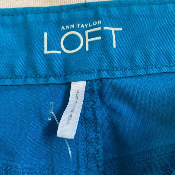 LOFT Teal Modern Crop Capris — Size 2 P NWOT - Picture 5 of 8